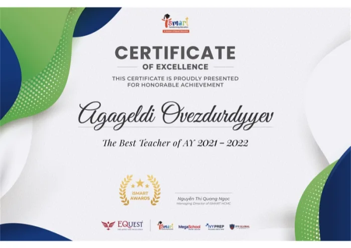 Best Teacher Award · AY 2021–2022