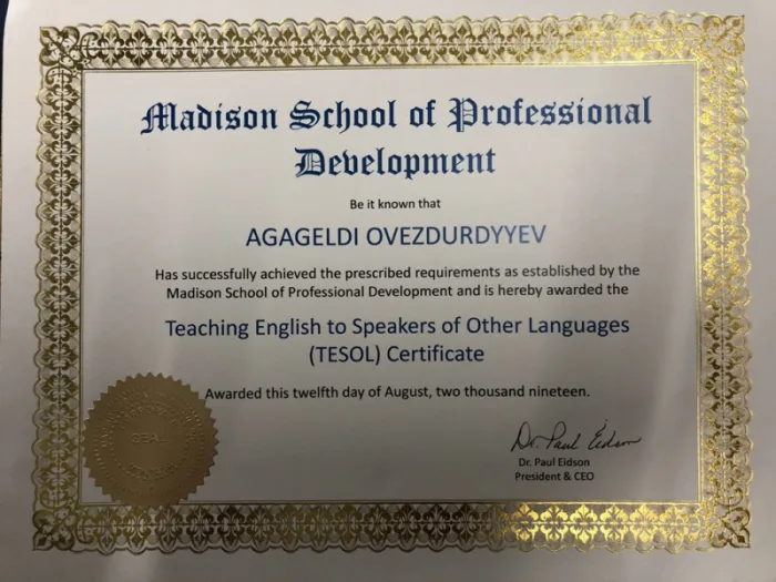 TESOL Certificate